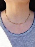 18k Solid Gold Watch Chain Necklace 17.5 inches | Indulgems
