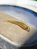 18k Solid Gold Antique Articulated Fish Charm Pendant | Indulgems