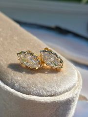 18k Solid Gold 4ct Marquise Lab Diamond Earrings | Indulgems | Aurora Collection