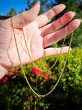 18K Yellow Gold C Link Chain Long Necklace 21" | Indulgems | Designs in Real Gold