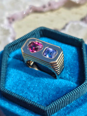 14k Yellow Gold Malaya Garnet & Ceylon Sapphire Ring Size 8 | Indulgems