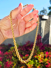 18k Yellow Gold Vintage Graduating Rope Chain Necklace | Indulgems