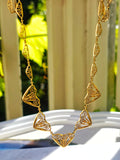 18k Solid Gold Antique French Filigree Necklace | Indulgems