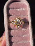 14k Solid Gold Madagascar Rainbow Moonstone & Multicolor Spinel Ring Size 8 | Indulgems | Starlit Collection