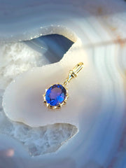 14k Yellow Gold 4.5 Carat Tanzanite Aurora Pendant | Indulgems