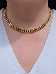 18k Solid Gold Curb Chain Necklace 18" | Indulgems | Vintage Jewelry