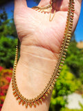 14k Yellow Gold Antique Fringe Necklace | Indulgems