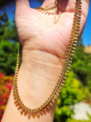 14k Yellow Gold Antique Fringe Necklace | Indulgems
