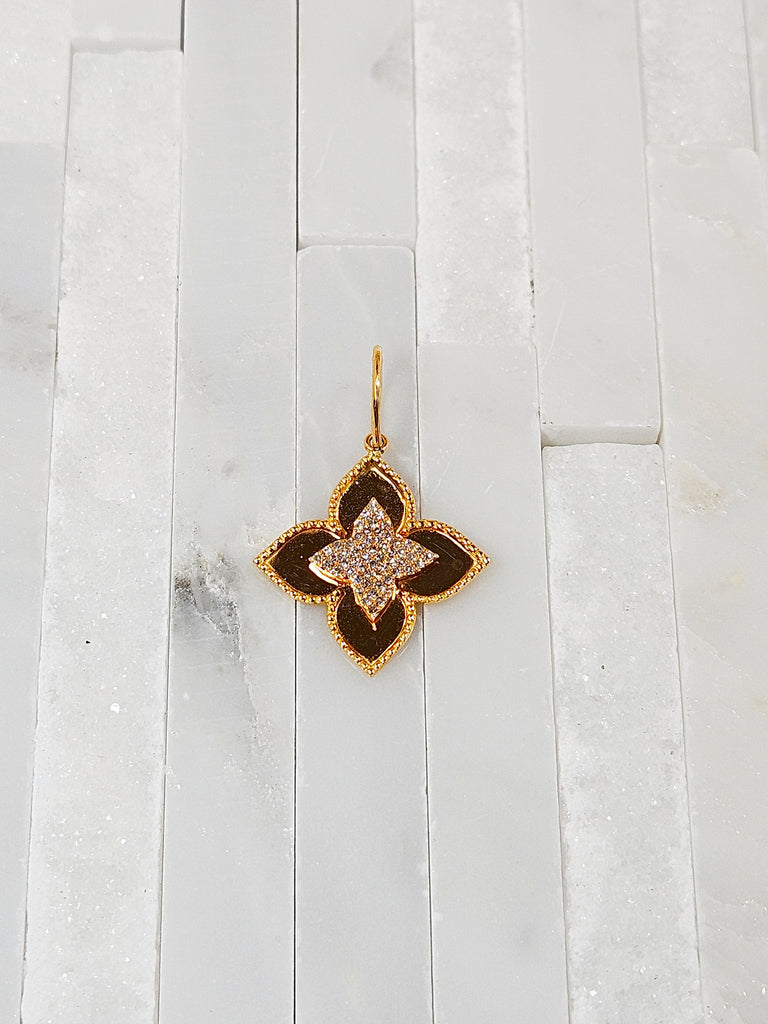 Four Leaf Clover Diamond 14K Gold Pendant