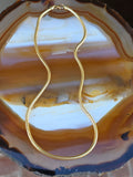18k Solid Gold Snake Chain Necklace 17" | Indulgems