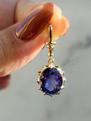 14k Yellow Gold 4.5 Carat Tanzanite Aurora Pendant | Indulgems