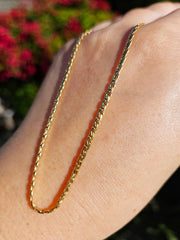 18K Yellow Gold C Link Chain Long Necklace 21" | Indulgems | Designs in Real Gold