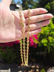 18k Solid Gold French Mariner Chain Necklace | Indulgems