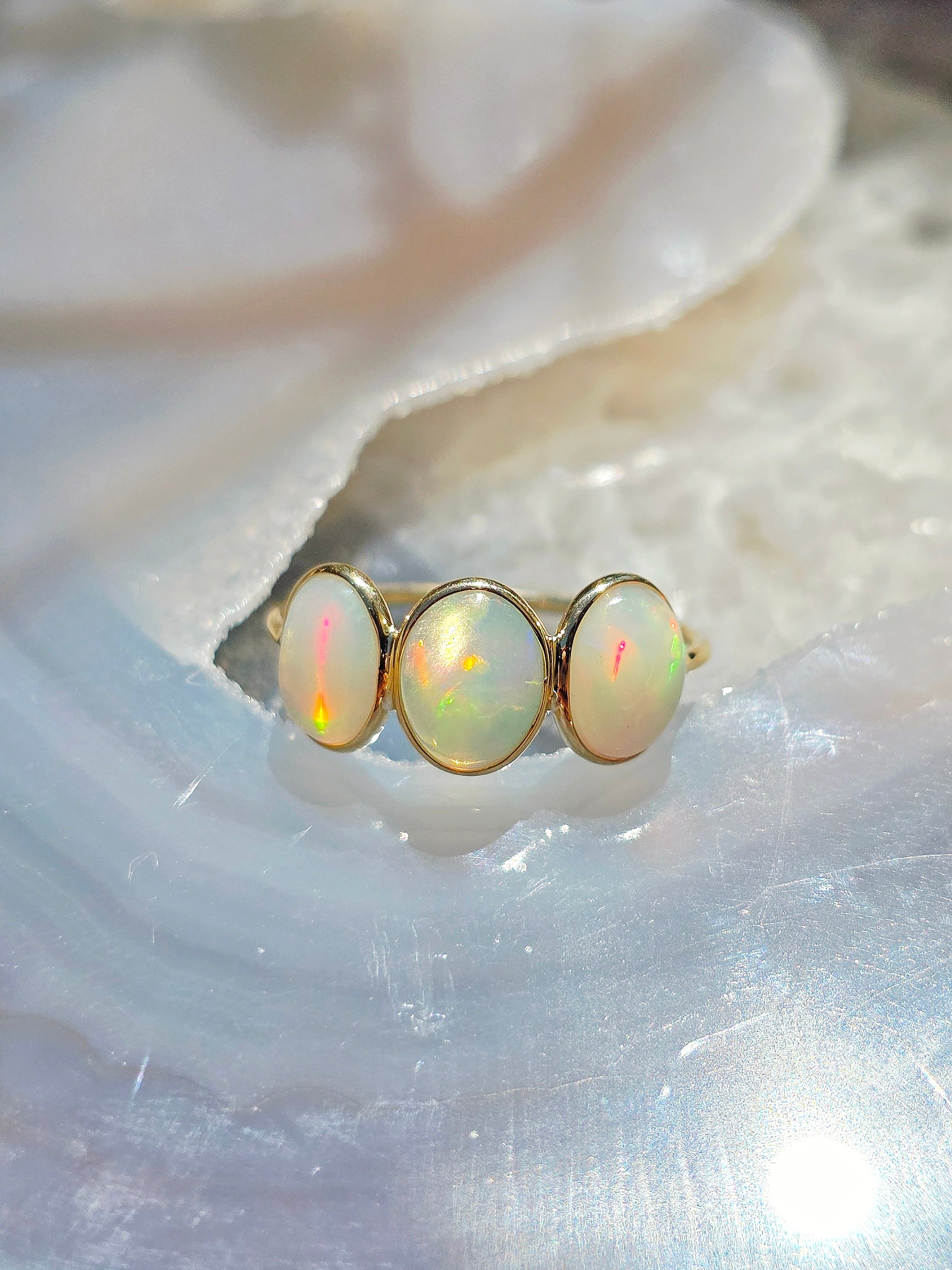 14k Yellow Gold Gemstone Stacking Ring | Indulgems | Designs in Real Gold