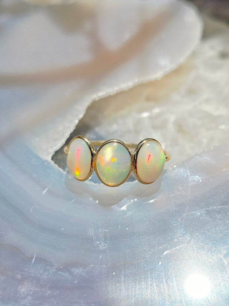 14k Yellow Gold Gemstone Stacking Ring | Indulgems | Designs in Real Gold