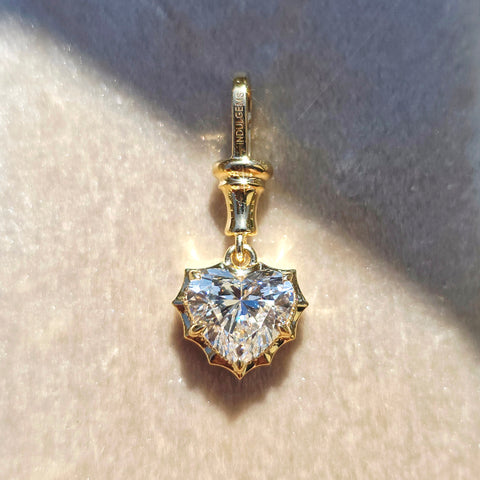 18k Yellow Gold 2 Carat Lab-grown Diamond Solitaire Pendant | Indulgems | Belle Époque Collection