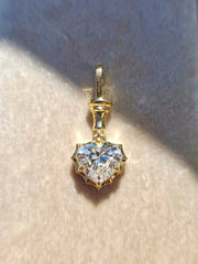 18k Yellow Gold 2 Carat Lab-grown Diamond Solitaire Pendant | Indulgems | Belle Époque Collection