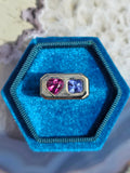 14k Yellow Gold Malaya Garnet & Ceylon Sapphire Ring Size 8 | Indulgems