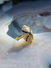 18k Yellow Gold Sapphire and Diamond Ring | Indulgems
