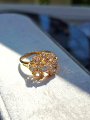14k Yellow Gold Morganite Gemstone Ring size 8 | Indulgems