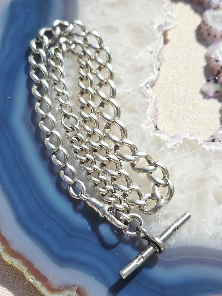 Antique Silver Watch Chain Necklace | Indulgems
