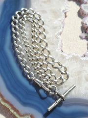 Antique Silver Watch Chain Necklace | Indulgems