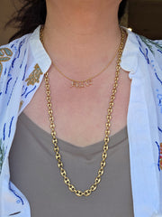 18k Solid Gold French Mariner Chain Necklace | Indulgems