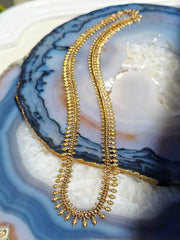 14k Yellow Gold Antique Fringe Necklace | Indulgems