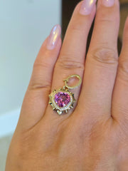 14k Yellow Gold 3.6 Carat Malaya Garnet Heart Pendant | Indulgems | Aurora