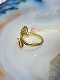 18k Solid Gold Diamond Snake Serpent Ring sz 8 | Indulgems
