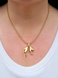 18k Solid Gold Vintage Large Hanging Panther Pendant | Indulgems