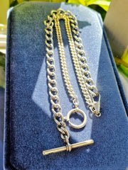 Antique Silver Watch Chain Necklace | Indulgems