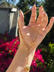 18k Solid Gold French Eagle Hallmark Antique Watch Chain Necklace | Indulgems | Medley Collection