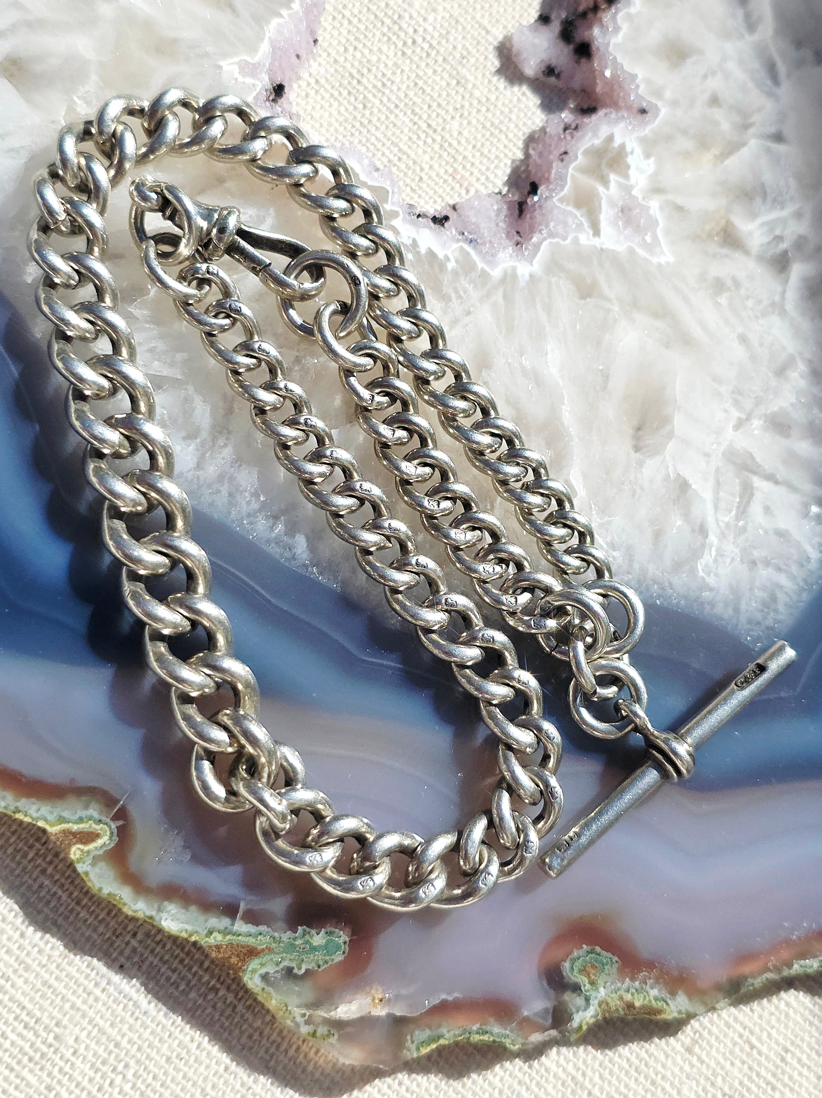 Antique Silver Watch Chain Necklace | Indulgems