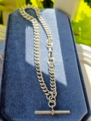Antique Silver Watch Chain Necklace | Indulgems