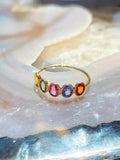 14k Yellow Gold Gemstone Stacking Ring | Indulgems | Designs in Real Gold